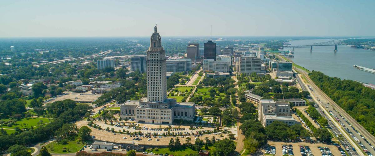 Aerial photo Downtown Baton Rouge Louisiana USA