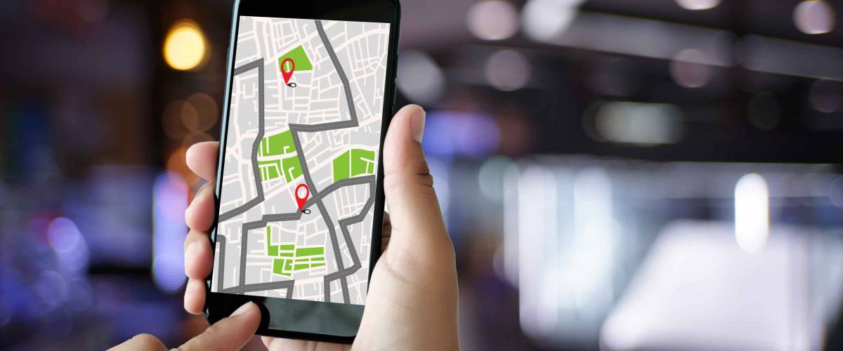 GPS Map to Route Destination network connection Location Street Map with GPS Icons Navigation