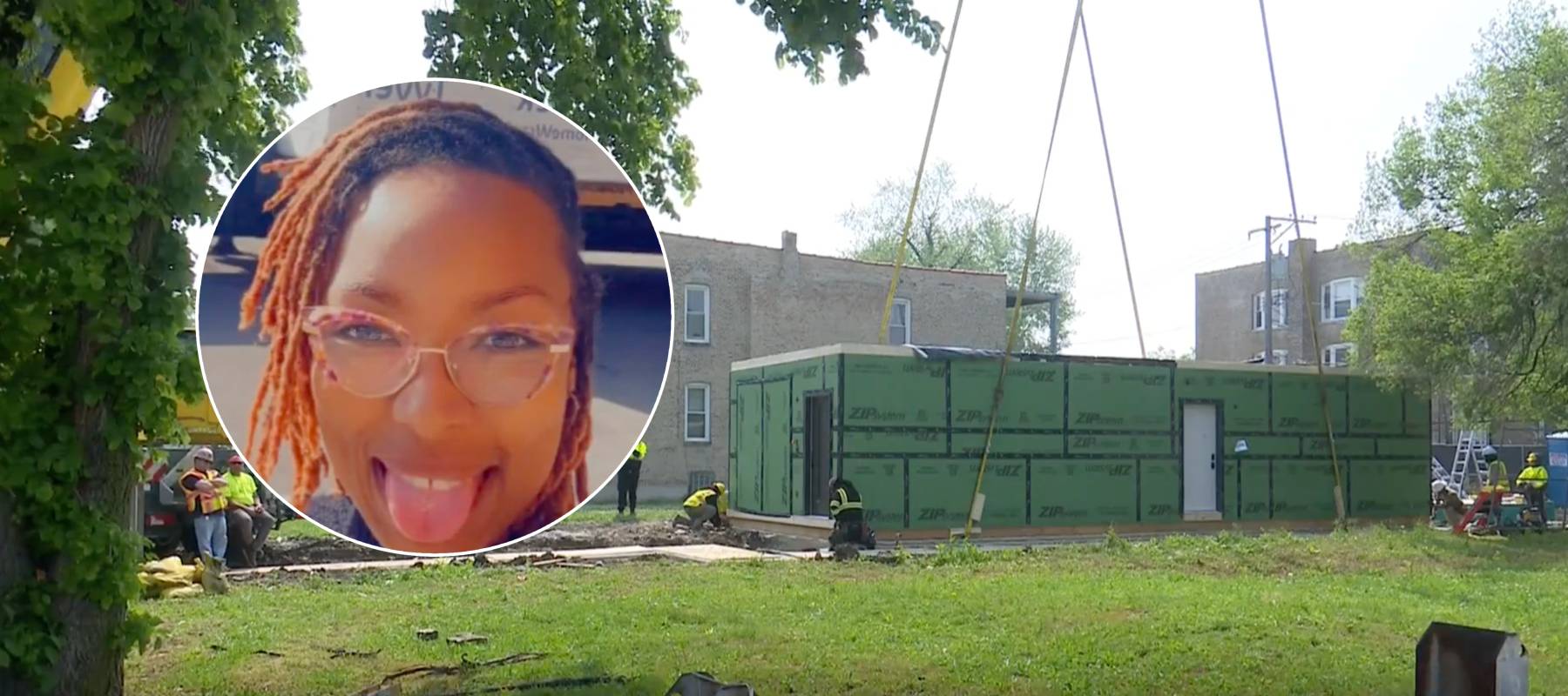 Dominique Ward and her new home.