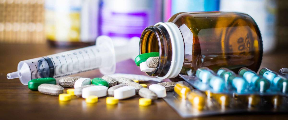 Drug prescription for treatment medication.