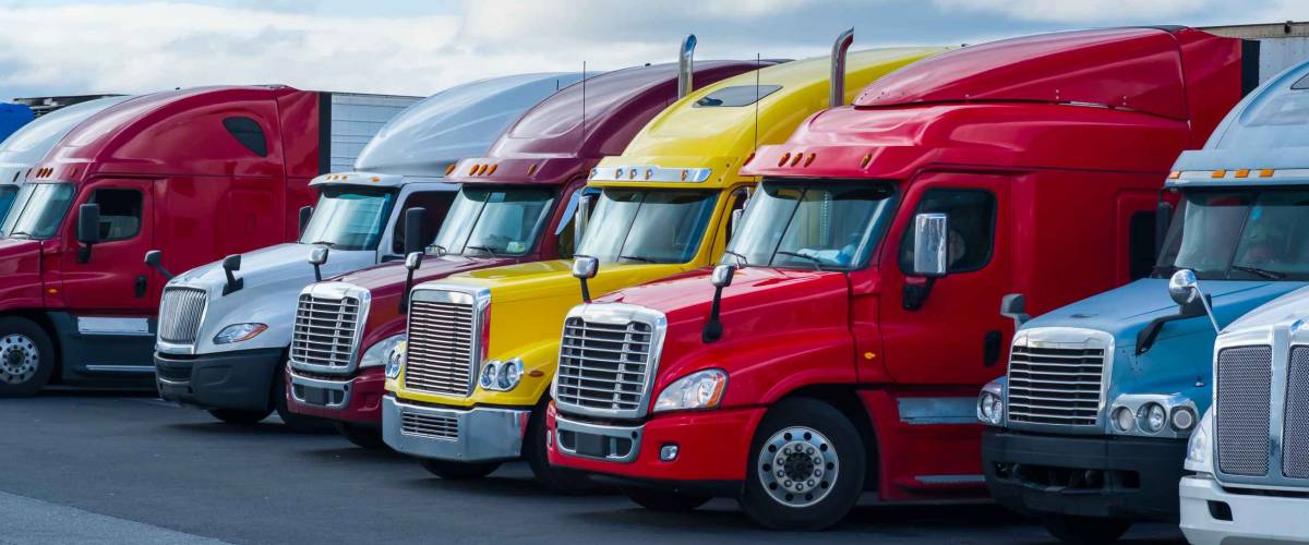 COLORFUL LARGE TRAILER TRUCKS