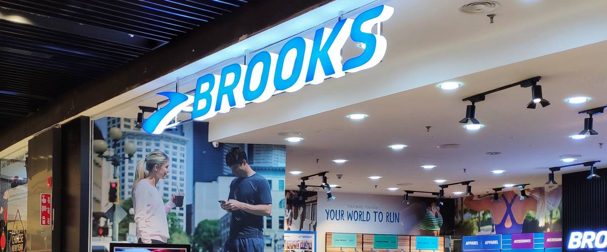 Brooks store selling men's and women's running shoes, clothing, and sport accessories.