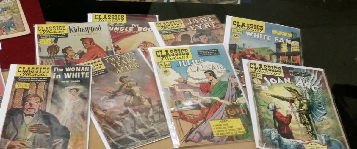 Classics Illustrated comic books exhibition at Arkansas State Capitol, December 2015