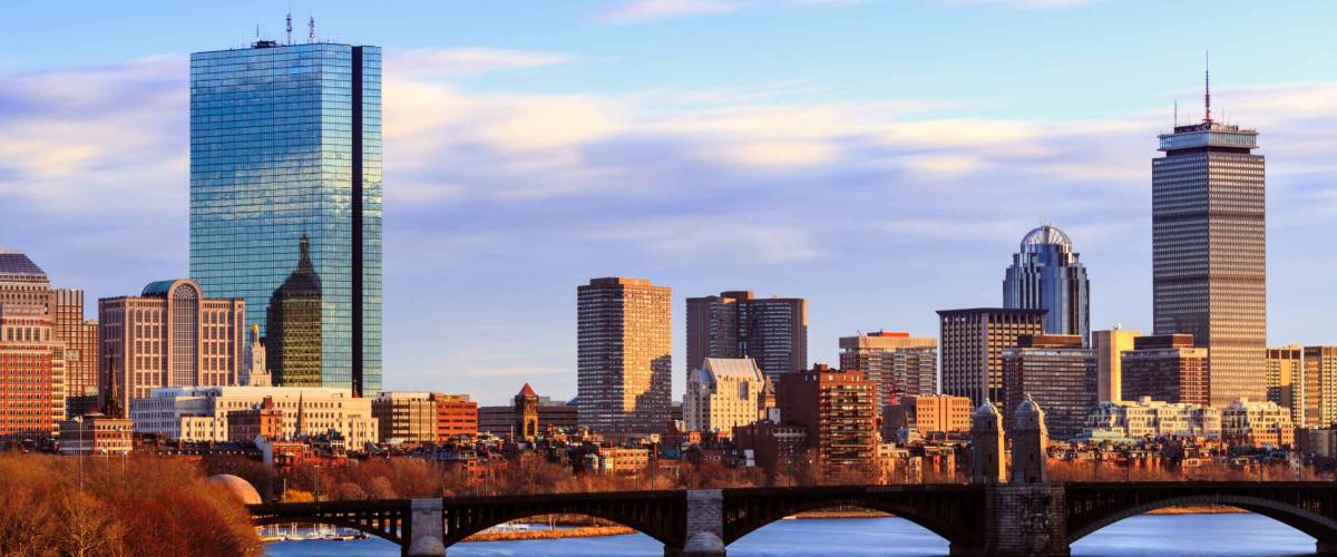 Back Bay Boston Skyline on a Summer Afternoon