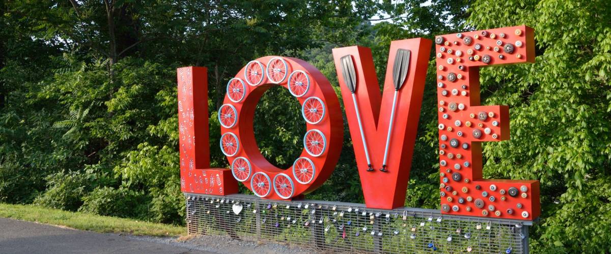 The love sign in Lynchburg, Virginia.