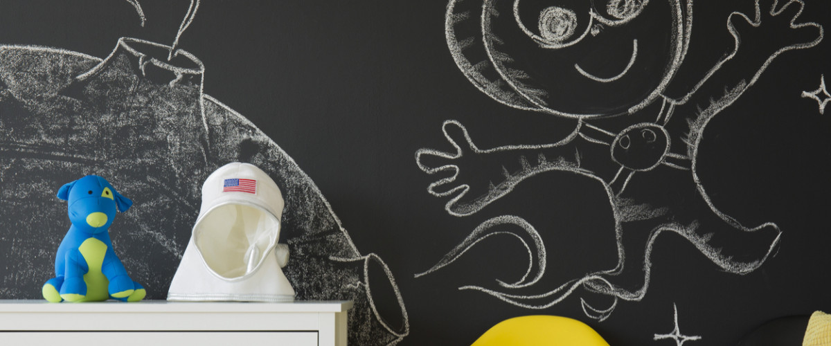 Chalkboard wall