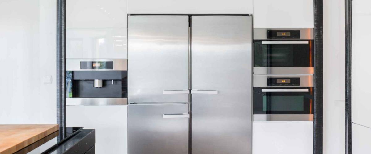 View of expensive kitchen in modern house