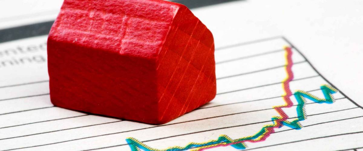 A positive housing market concept and graph