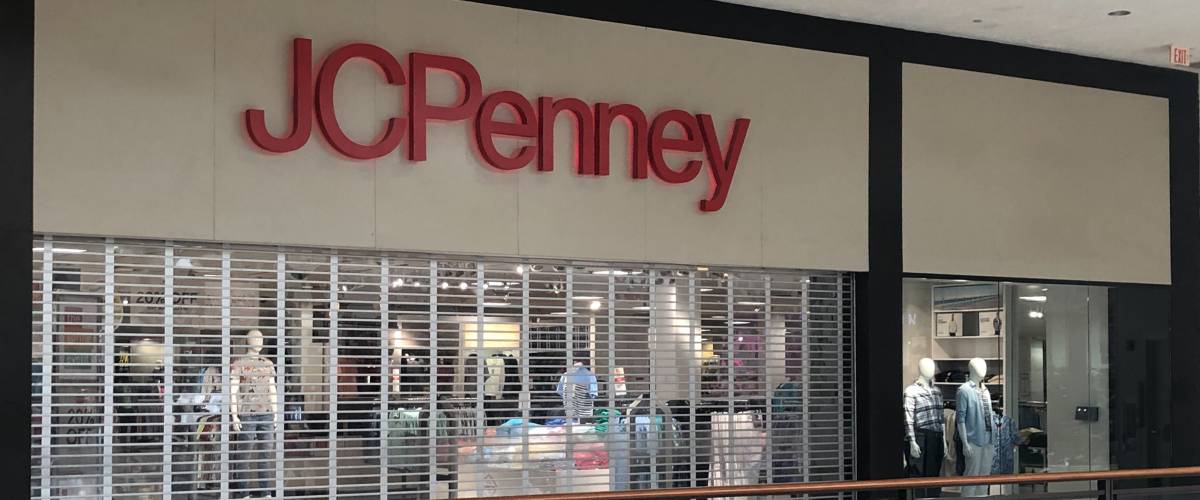 JCPenney store in a mall. Store closed.