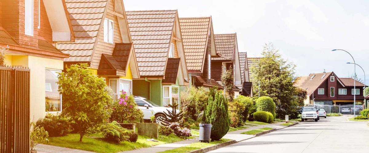 Typical american neighborhood for middle class