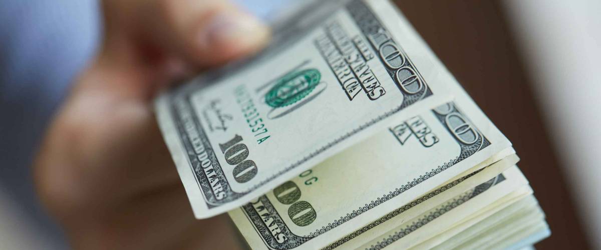 money in hand