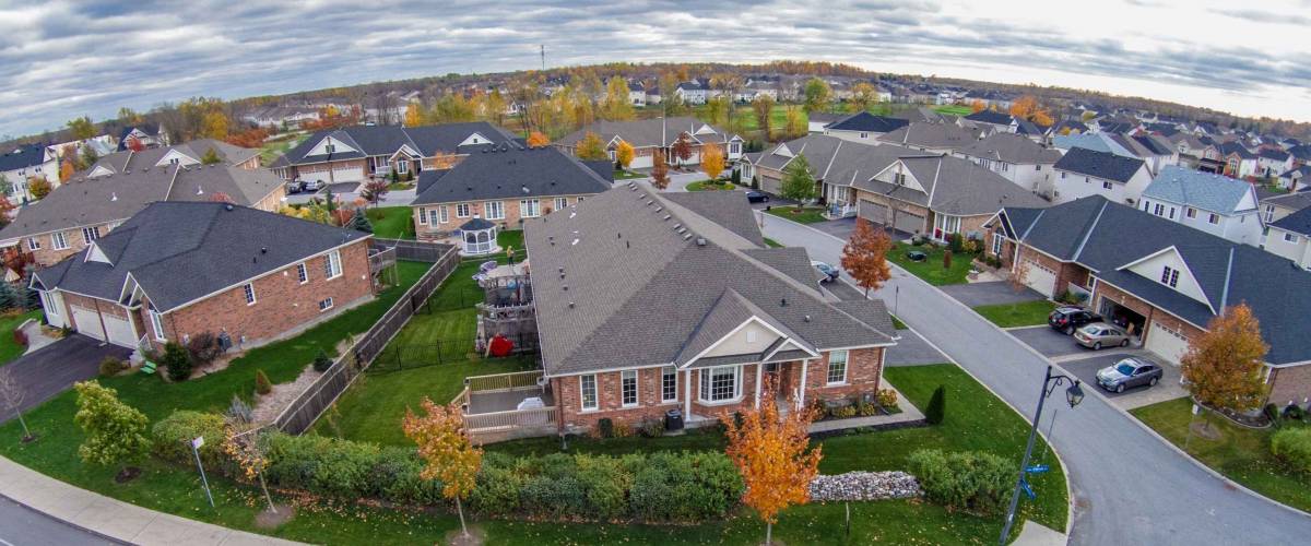 Friendly subdivision neighborhood Aerial