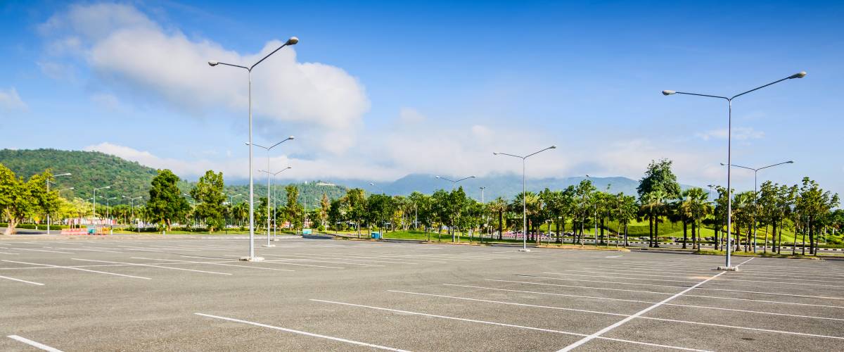 Empty parking lot