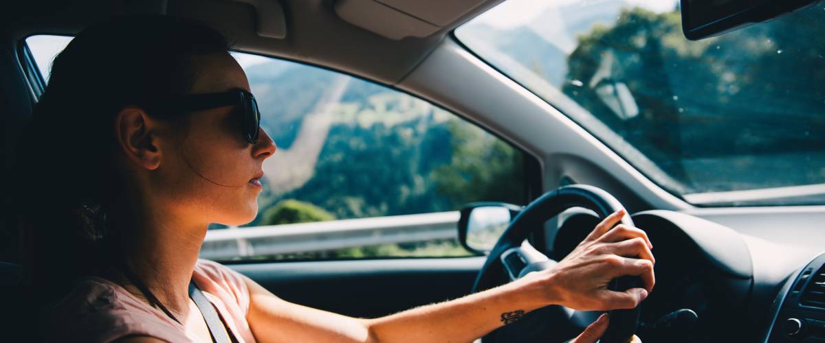 Woman in car