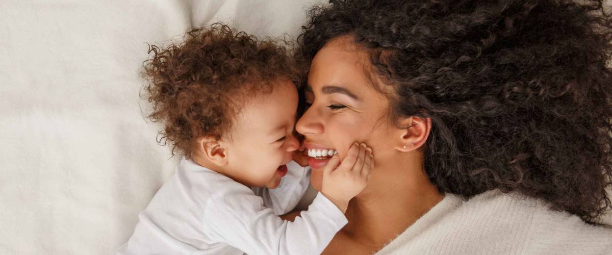 Love of a mother and baby. Family in the house. Lifestyle