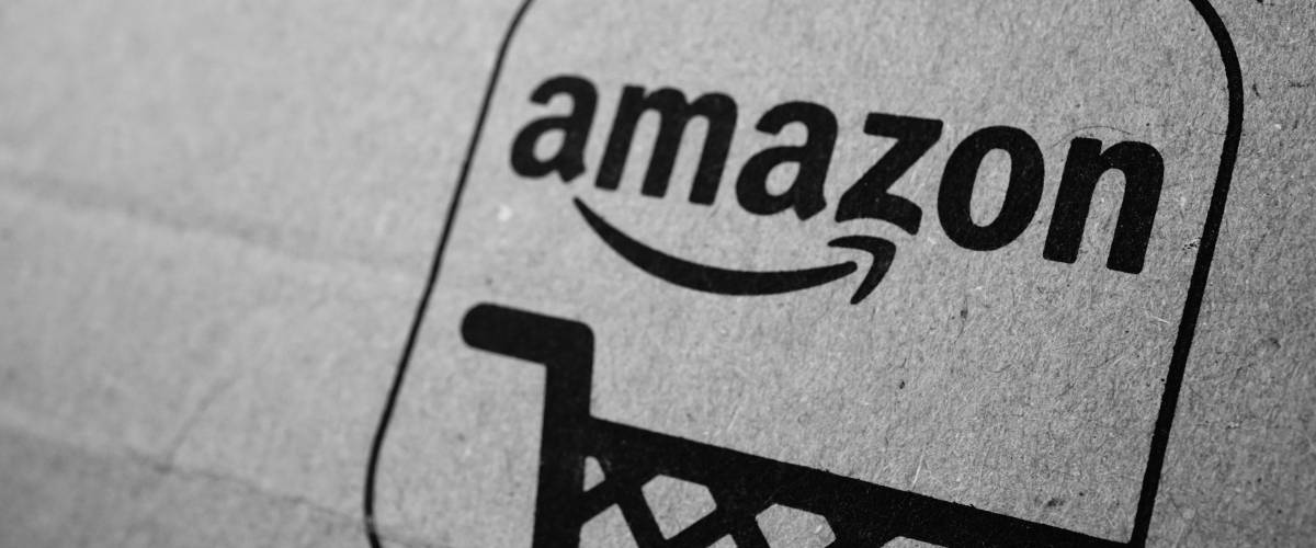 Amazon package with logo