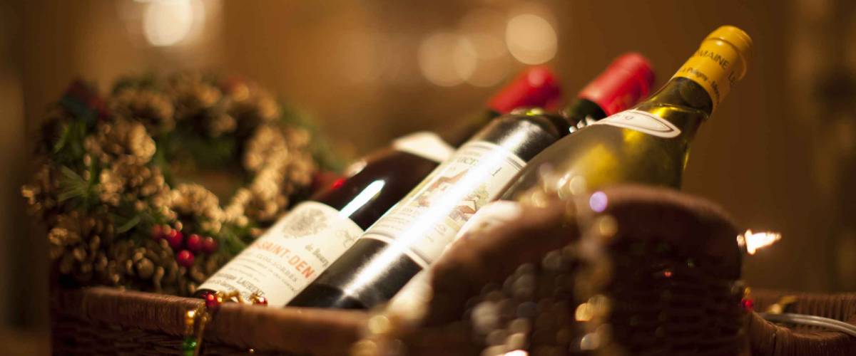 Bottle Of Wine In The Basket