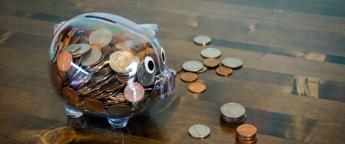 Clear piggy bank