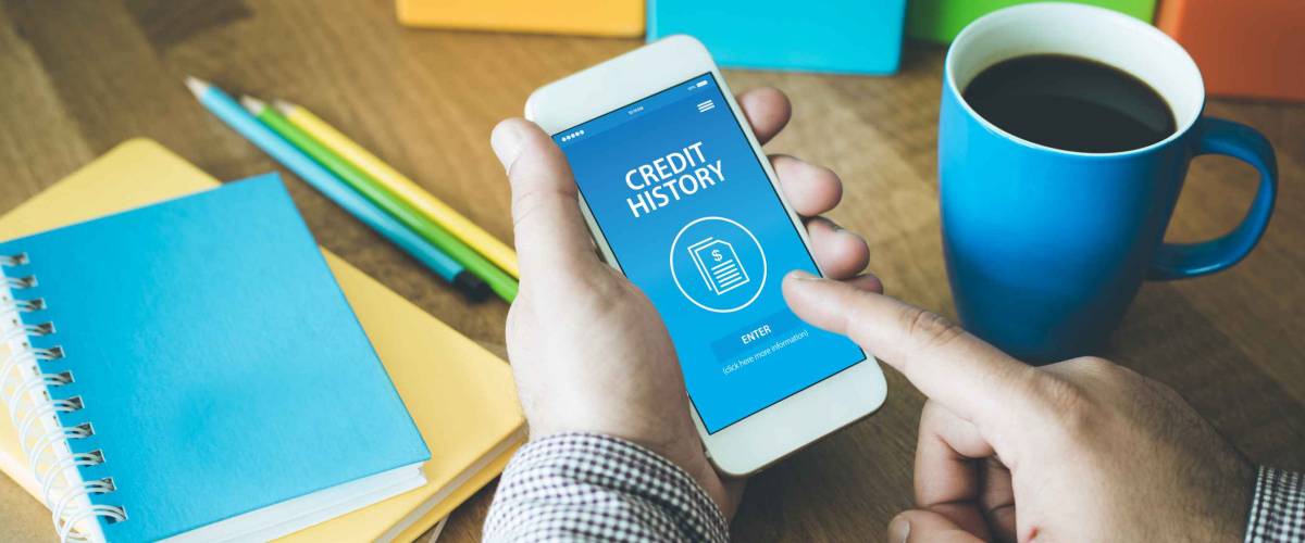 CREDIT HISTORY CONCEPT ON SCREEN