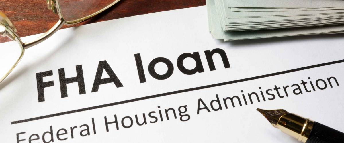 Paper with words fha loan.