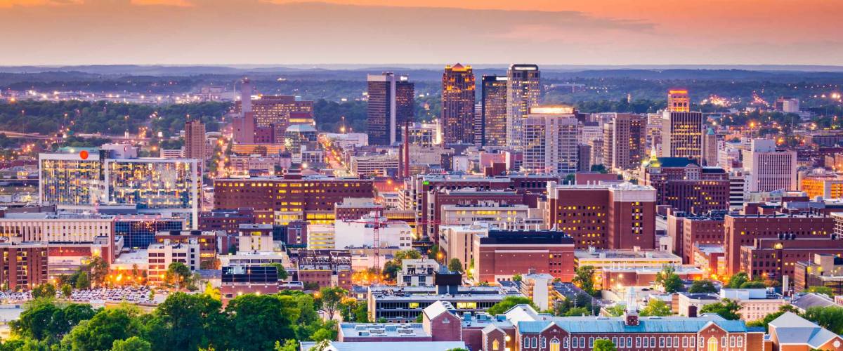 Birmingham, Alabama, USA downtown city skyline.