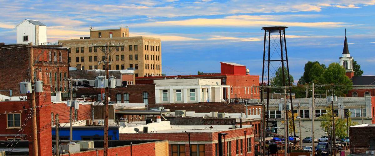 sky line of down town Springfield Missouri