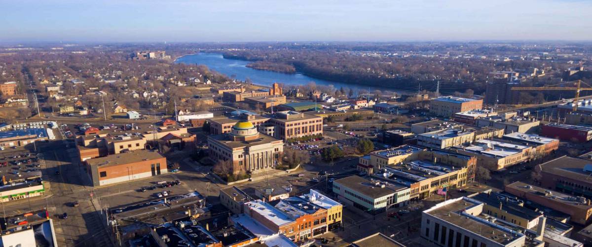 Downtown Saint Cloud, Minnesota USA