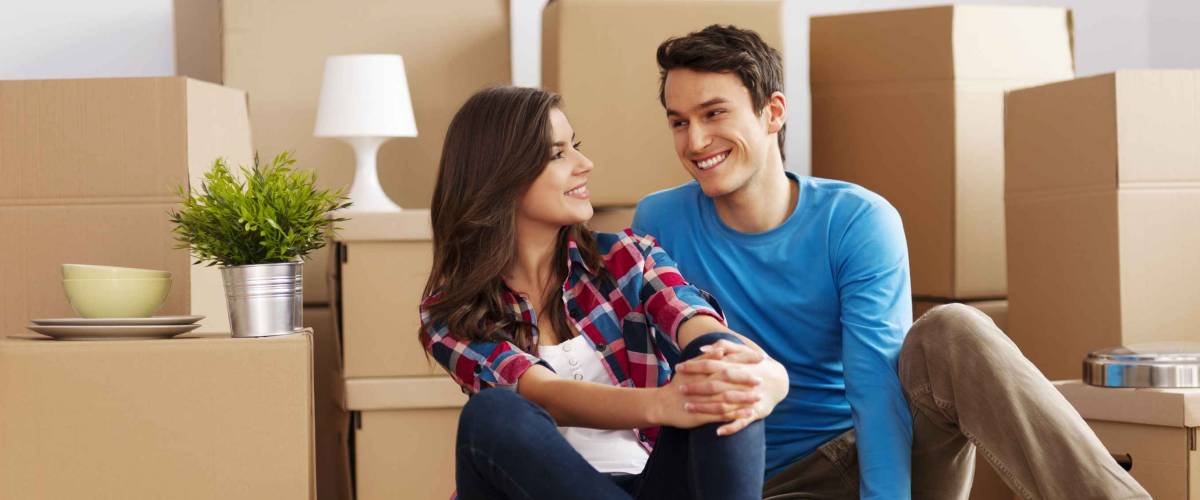 Couple moving in house