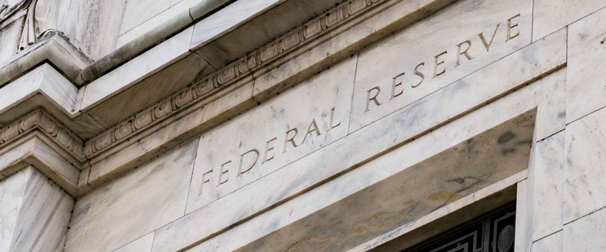 Facade on the Federal Reserve Building in Washington DC