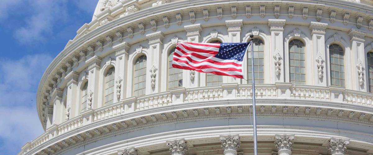 US National Capitol in Washington, DC. American landmark.