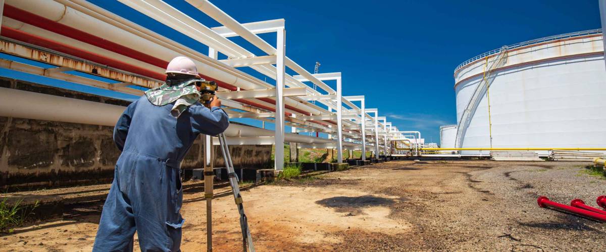 Male worker survey camera inspection visual pipeline oil and gas steam pipeline industry
