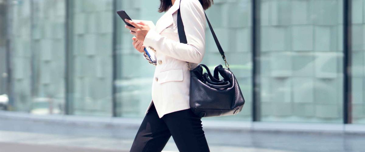 business woman walking