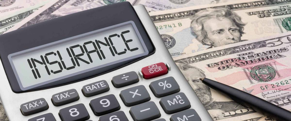 Calculator with money - Insurance