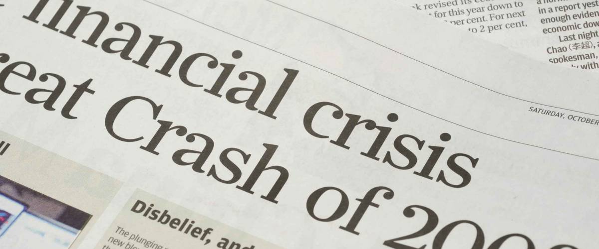 Newspaper headlines - financial crisis on 2008