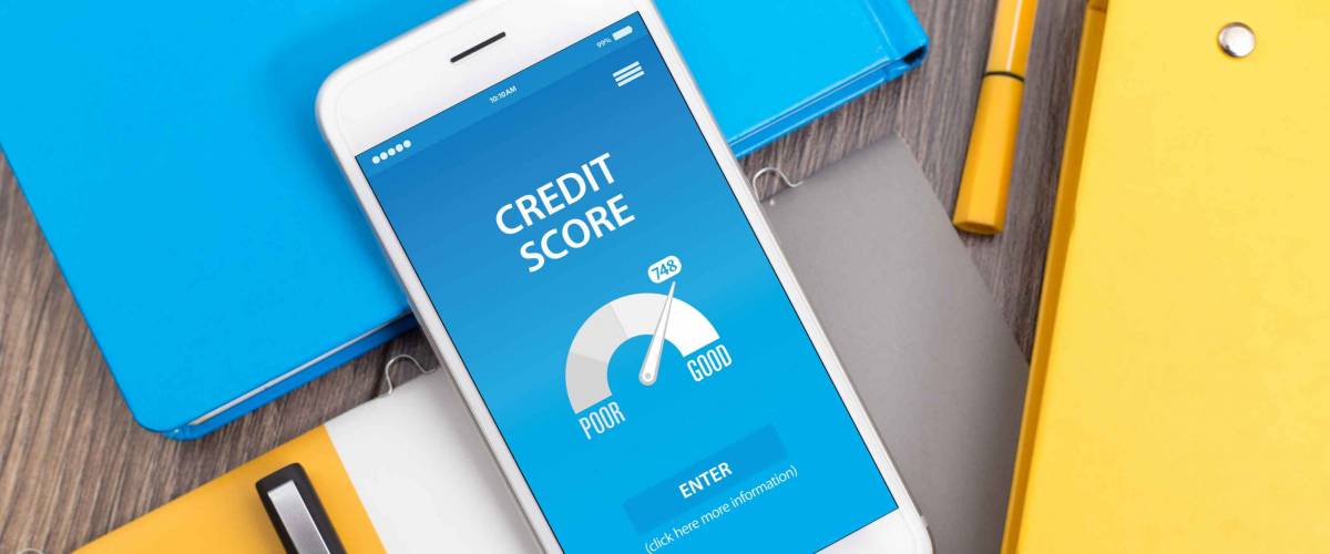 CREDIT SCORE CONCEPT ON SCREEN