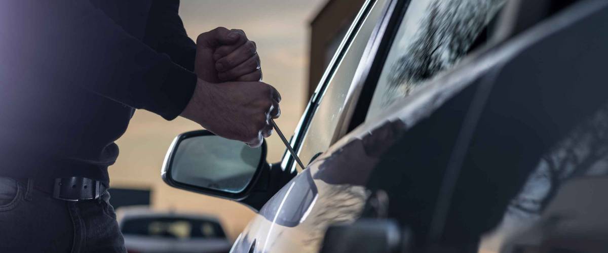 Man breaks into car