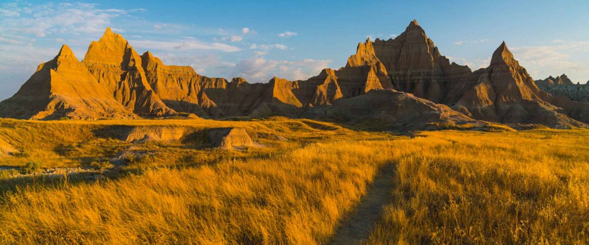 beautiful landscapes in Badlands national park, South Dakota, US