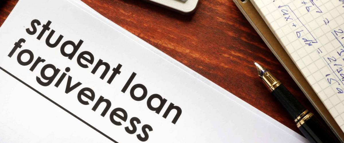 Document with title student loan forgiveness.