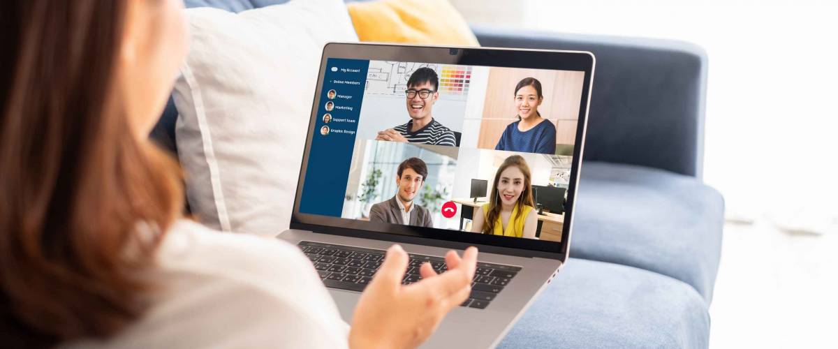 Work from home virtual meeting.