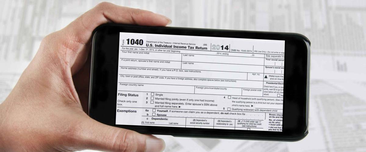 Filing taxes online using a mobile phone and internet