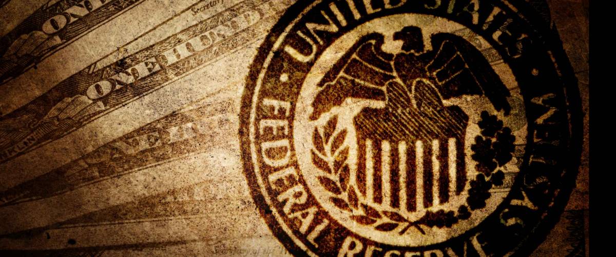 Vintage US dollar. Federal reserve system.