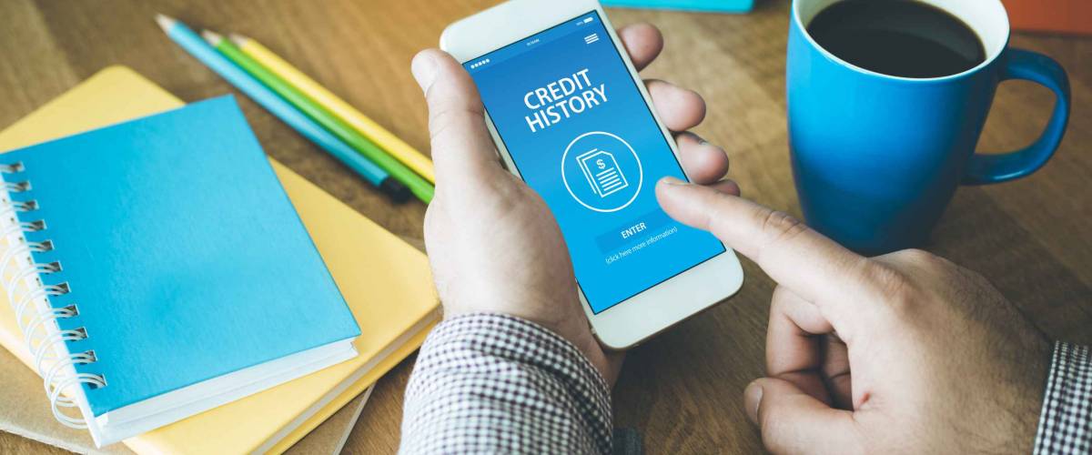 CREDIT HISTORY CONCEPT ON SCREEN