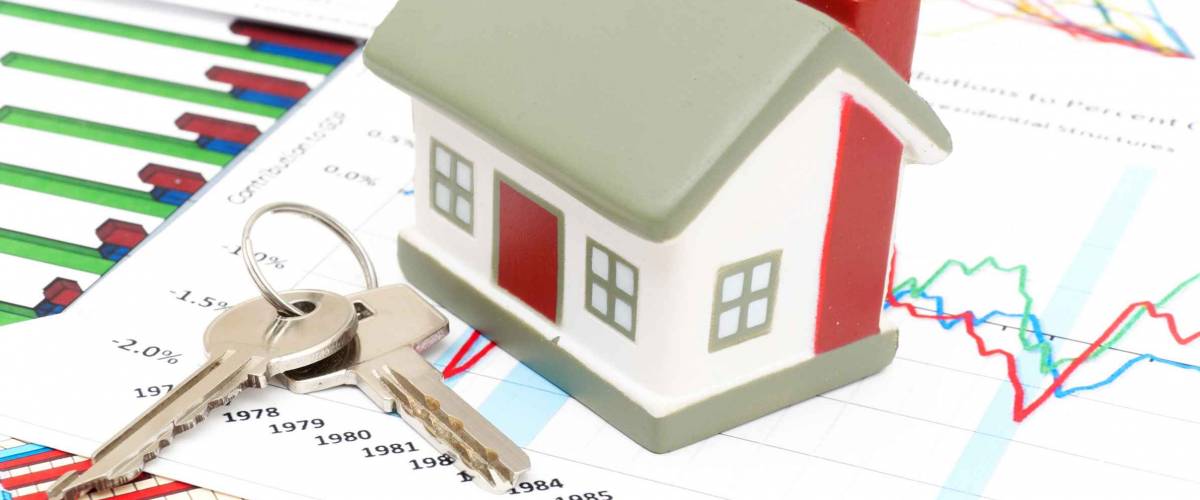 Housing market concept image with graph