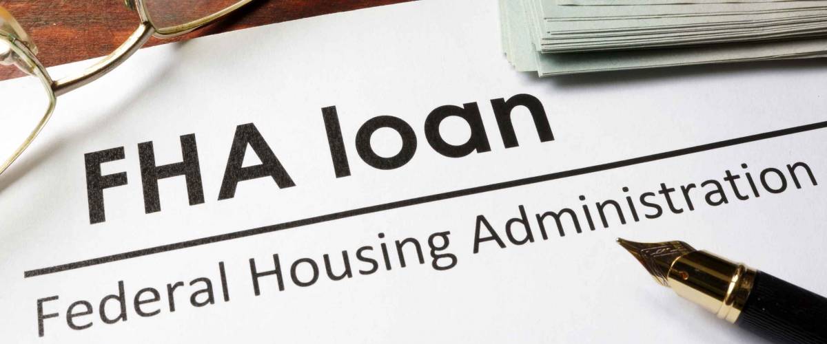 Paper with words fha loan.