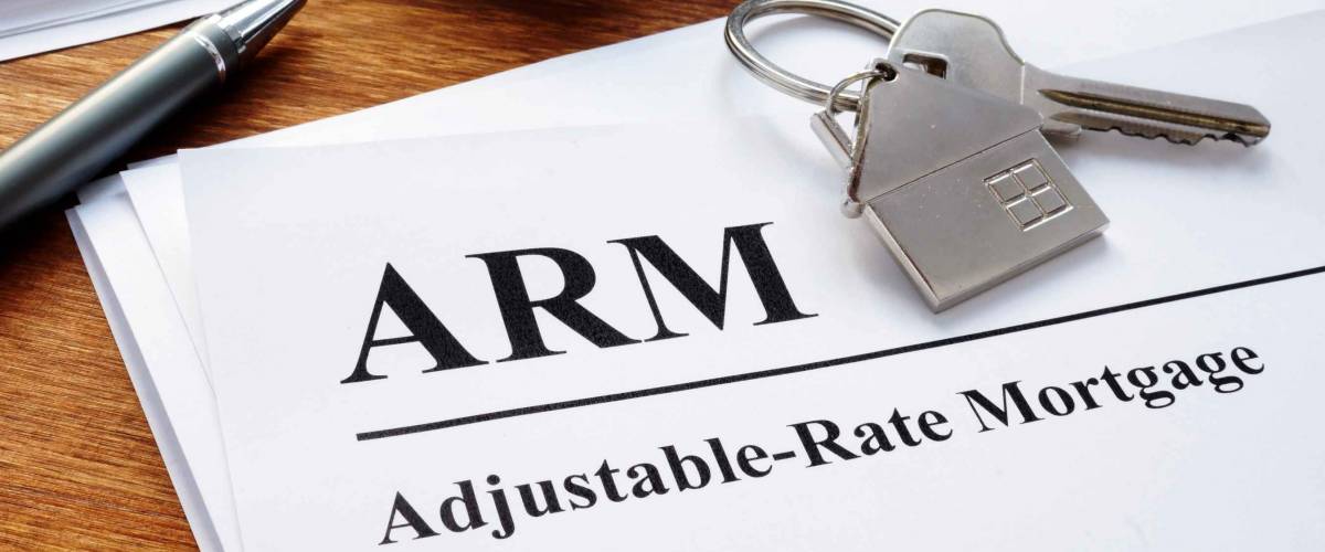 Adjustable Rate Mortgage ARM papers in the office.
