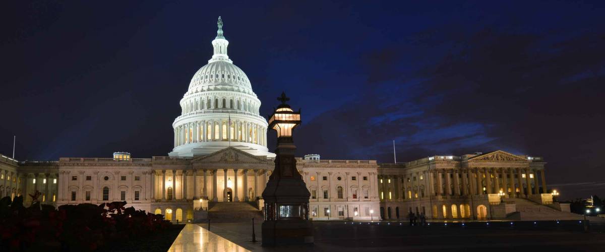 United States Capitol Building at night - Washington DC USA