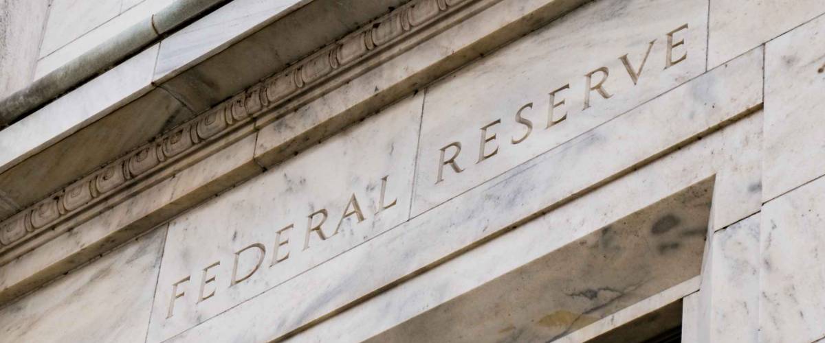 Facade on the Federal Reserve Building in Washington DC
