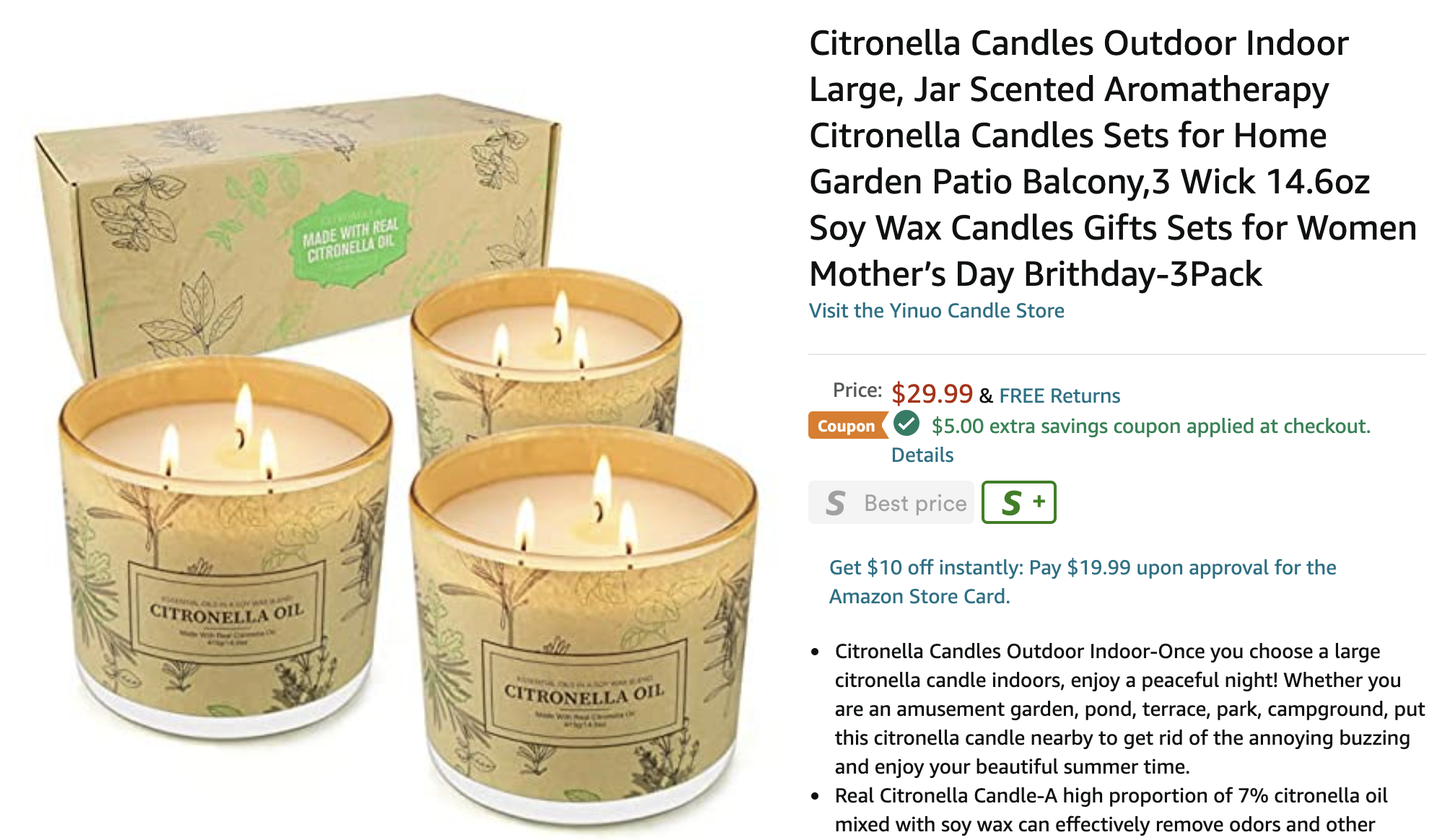 citronella candles