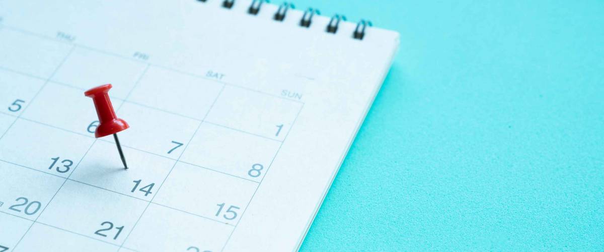 Close up of calendar and stethoscope for Covid-19, Corona Virus epidemic worldwide that people must do social distancing for 14 days concept