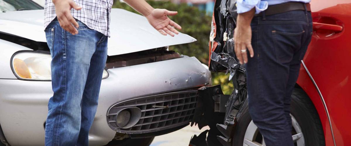 Two Drivers Arguing After Traffic Accident